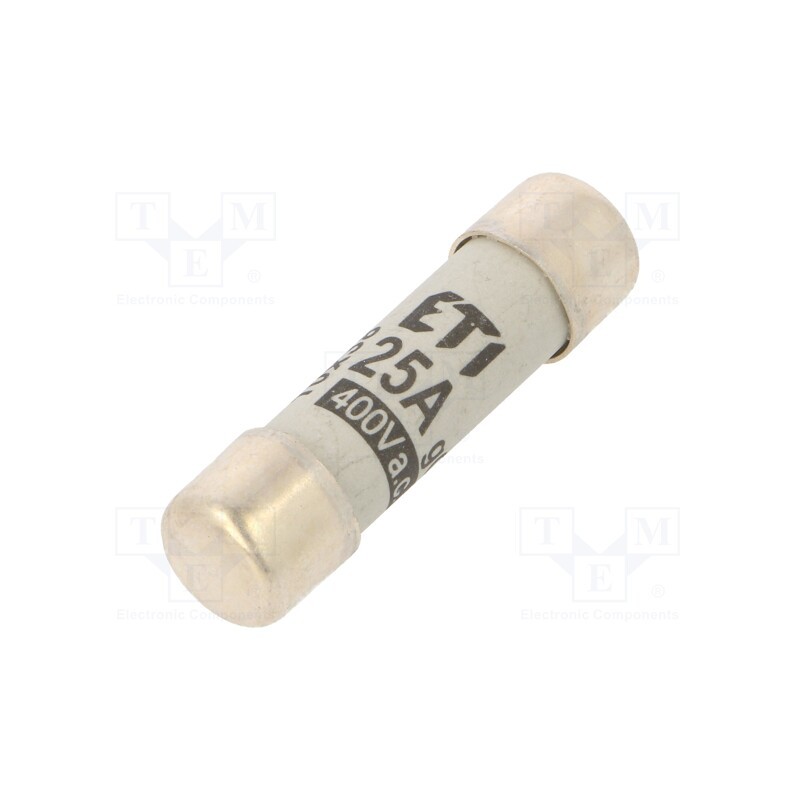 1 pcs x ETI POLAM - 2620013 - Fuse: fuse, gG, 25A, 400VAC, cylindrical, 10.3x38mm