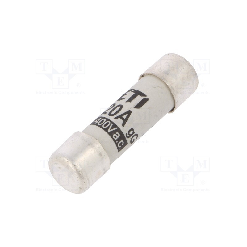 1 pcs x ETI POLAM - 2620011 - Fuse: fuse, gG, 20A, 400VAC, cylindrical, 10.3x38mm