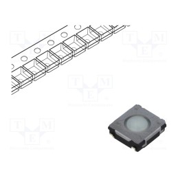 5 pcs x PANASONIC - EVQQ2K01W - Microswitch TACT, SPST, Pos: 2, 0.02A/15VDC, SMT, none, 1.3N, 2mm