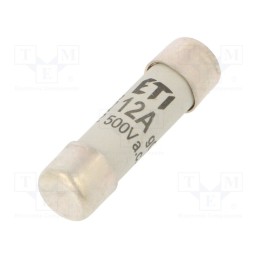 1 pcs x ETI POLAM - 2620008 - Fuse: fuse, gG, 12A, 500VAC, cylindrical, 10.3x38mm