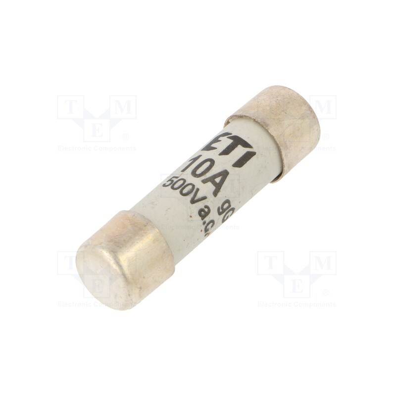 1 pcs x ETI POLAM - 2620007 - Fuse: fuse, gG, 10A, 500VAC, cylindrical, 10.3x38mm