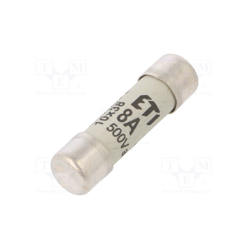1 pcs x ETI POLAM - 2620006 - Fuse: fuse, gG, 8A, 500VAC, cylindrical, 10.3x38mm