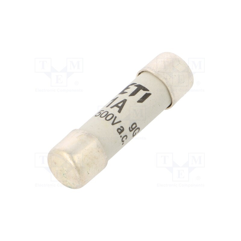 1 pcs x ETI POLAM - 2620000 - Fuse: fuse, gG, 1A, 500VAC, cylindrical, 10.3x38mm