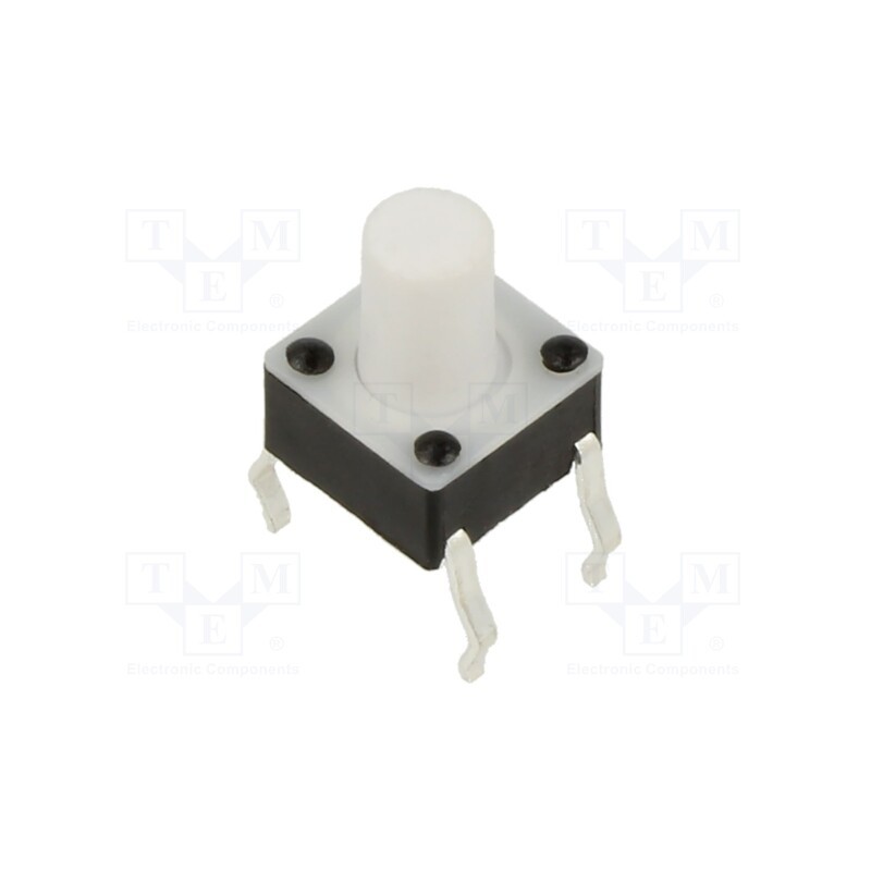5 pcs x E-SWITCH - TL1105CF160Q - Microswitch TACT, SPST-NO, Pos: 2, 0.05A/12VDC, THT, 1.57N, 6x6x4mm