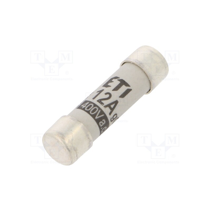 1 pcs x ETI POLAM - 2610008 - Fuse: fuse, gG, 12A, 400VAC, cylindrical,industrial, 8x31mm