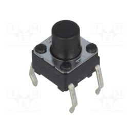 5 pcs x OMRON OCB - B3F-1060 - Microswitch TACT, SPST-NO, Pos: 2, 0.05A/24VDC, THT, none, 0.98N