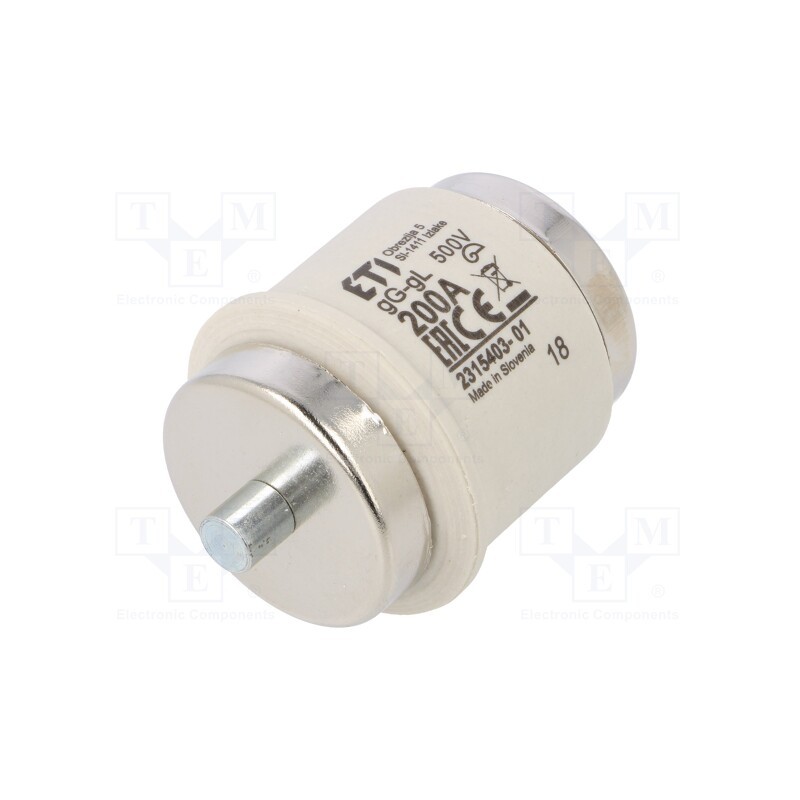 1 pcs x ETI POLAM - 2315403 - Fuse: fuse, gG, 200A, 500VAC, 500VDC, ceramic, DV, D