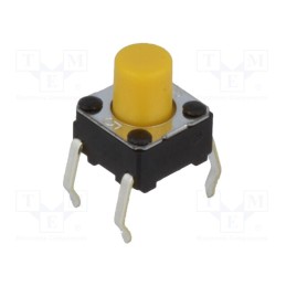 5 pcs x OMRON OCB - B3F-1062 - Microswitch TACT, SPST-NO, Pos: 2, 0.05A/24VDC, THT, none, 1.47N