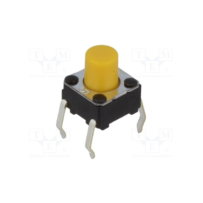 5 pcs x OMRON OCB - B3F-1062 - Microswitch TACT, SPST-NO, Pos: 2, 0.05A/24VDC, THT, none, 1.47N
