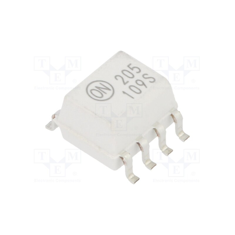 1 pcs x ONSEMI - MOC205M - Optocoupler, SMD, Ch: 1, OUT: transistor, Uinsul: 2.5kV, Uce: 30V, SO8