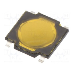 5 pcs x E-SWITCH - TL3315NF160Q - Microswitch TACT, SPST, Pos: 2, 0.05A/15VDC, SMD, none, 1.57N, 0mm