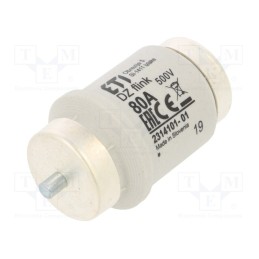 1 pcs x ETI POLAM - 2314101 - Fuse: fuse, quick blow, 80A, 500VAC, 500VDC, ceramic, DIV, D
