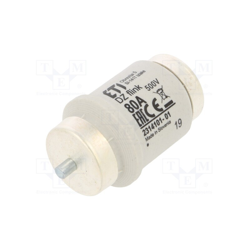 1 pcs x ETI POLAM - 2314101 - Fuse: fuse, quick blow, 80A, 500VAC, 500VDC, ceramic, DIV, D