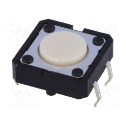 5 pcs x OMRON OCB - B3F-4000 - Microswitch TACT, SPST-NO, Pos: 2, 0.05A/24VDC, THT, none, 1.27N