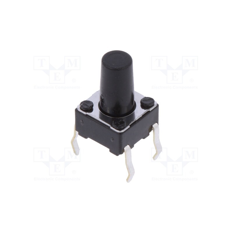 5 pcs x ALPS - SKHHANA010 - Microswitch TACT, SPST, Pos: 2, 0.05A/12VDC, THT, 1N, 6x6x3.5mm