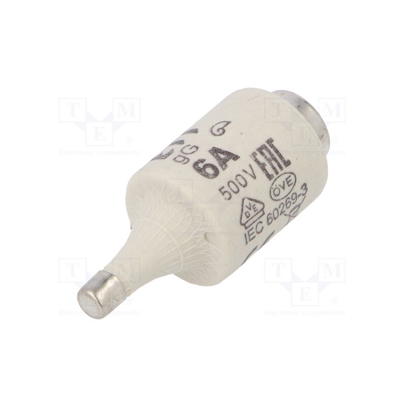 1 pcs x ETI POLAM - 2312403 - Fuse: fuse, gG, 6A, 500VAC, 500VDC, ceramic, DII, D