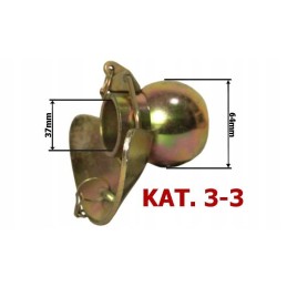 Suspension ball 64x37x12mm with cat 3 collar