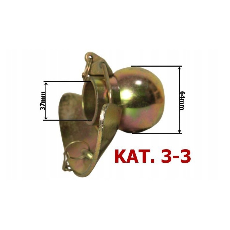 Suspension ball 64x37x12mm with cat 3 collar