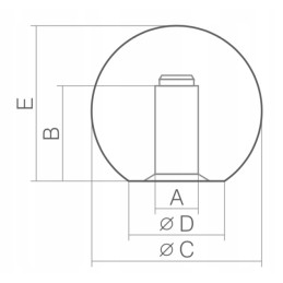 Lever knob fi 32mm m10 black
