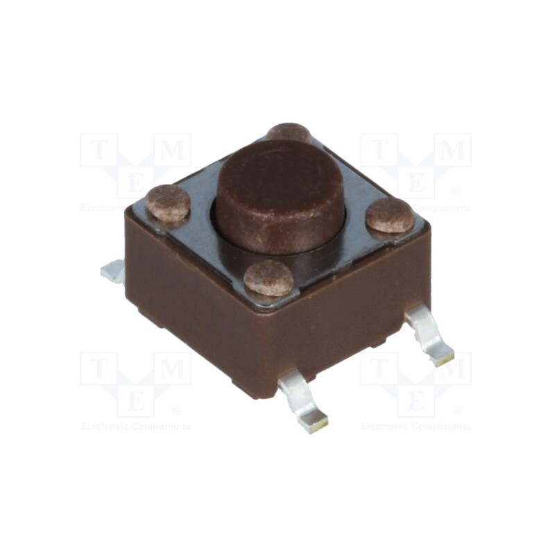 5 pcs x DIPTRONICS - DTSM-62N-V-B - Microswitch TACT, SPST-NO, Pos: 2, 0.05A/12VDC, SMT, none, 1.6N