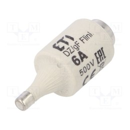 1 pcs x ETI POLAM - 2312103 - Fuse: fuse, quick blow, 6A, 500VAC, 500VDC, ceramic, DII, D