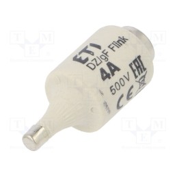 1 pcs x ETI POLAM - 2312102 - Fuse: fuse, quick blow, 4A, 500VAC, 500VDC, ceramic, DII, D