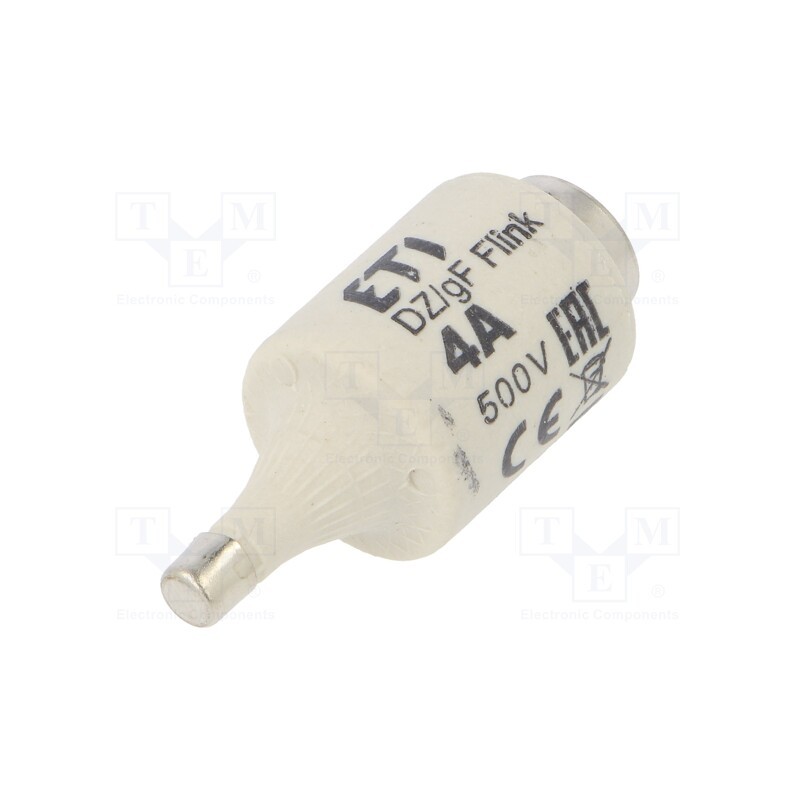 1 pcs x ETI POLAM - 2312102 - Fuse: fuse, quick blow, 4A, 500VAC, 500VDC, ceramic, DII, D