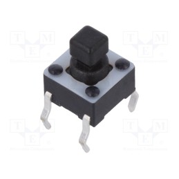 5 pcs x E-SWITCH - TL1105SPF160Q - Microswitch TACT, SPST-NO, Pos: 2, 0.05A/12VDC, THT, 1.57N, 6x6x4mm