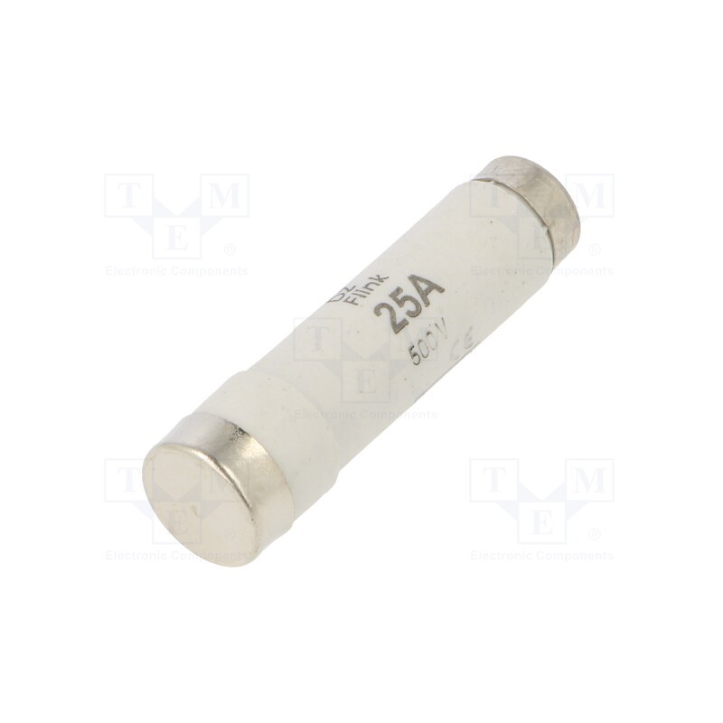 1 pcs x ETI POLAM - 2311107 - Fuse: fuse, quick blow, 25A, 500VAC, 500VDC, ceramic, DI, D