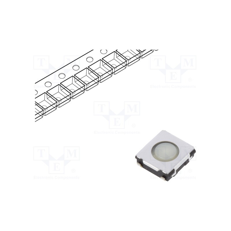 5 pcs x PANASONIC - EVQQ2D01W - Microswitch TACT, SPST, Pos: 2, 0.02A/15VDC, SMT, none, 0.5N, 2mm