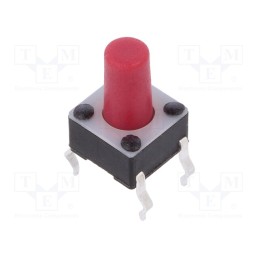 5 pcs x TE Connectivity - 1-1825910-5 - Microswitch TACT, SPST-NO, Pos: 2, 0.05A/24VDC, THT, none, OFF-(ON)
