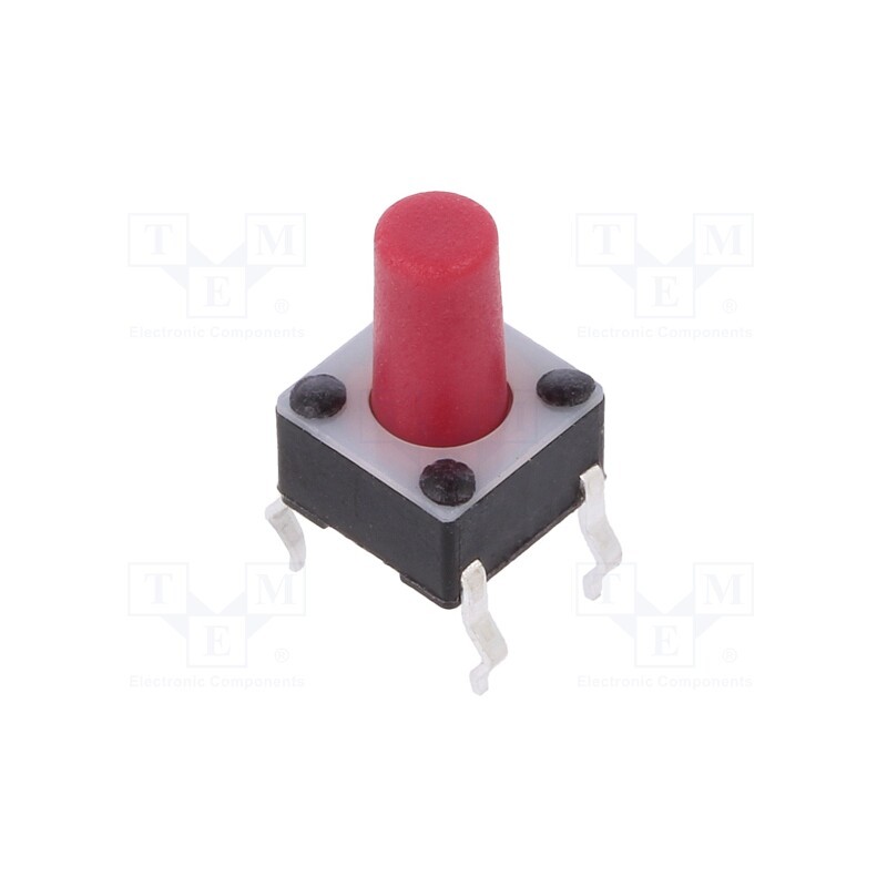 5 pcs x TE Connectivity - 1-1825910-5 - Microswitch TACT, SPST-NO, Pos: 2, 0.05A/24VDC, THT, none, OFF-(ON)