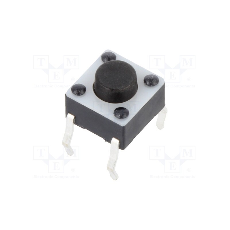 5 pcs x E-SWITCH - TL1105AF160Q - Microswitch TACT, SPST-NO, Pos: 2, 0.05A/12VDC, THT, 1.57N, 6x6x4mm