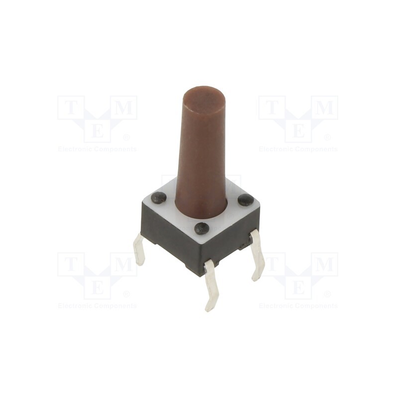 5 pcs x TE Connectivity - 2-1825910-6 - Microswitch TACT, SPST-NO, Pos: 2, 0.05A/24VDC, THT, none, 0.98N