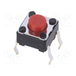 5 pcs x ALPS - SKHHARA010 - Microswitch TACT, SPST, Pos: 2, 0.05A/12VDC, THT, 2.6N, 6x6x3.5mm