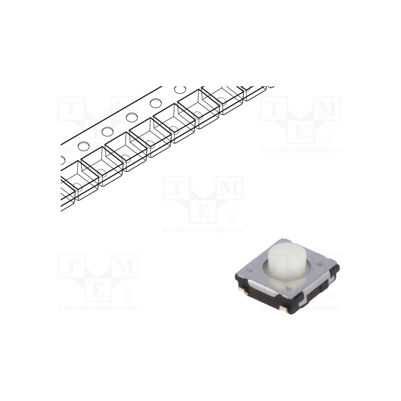 5 pcs x PANASONIC - EVQQ2P03W - Microswitch TACT, SPST, Pos: 2, 0.02A/15VDC, SMT, none, 1.6N, 3.1mm