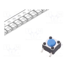 5 pcs x C&K - PTS645SM43SMTR92 LFS - Microswitch TACT, SPST-NO, Pos: 2, 0.05A/12VDC, SMT, none, 1.6N