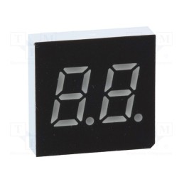 1 pcs x WENRUN - LDD030BAG-103-01 - Display: LED, 7-segment, 7.62mm, 0.3', No.char: 2, green, 3mcd, anode