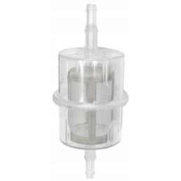 Flow-through fuel filter