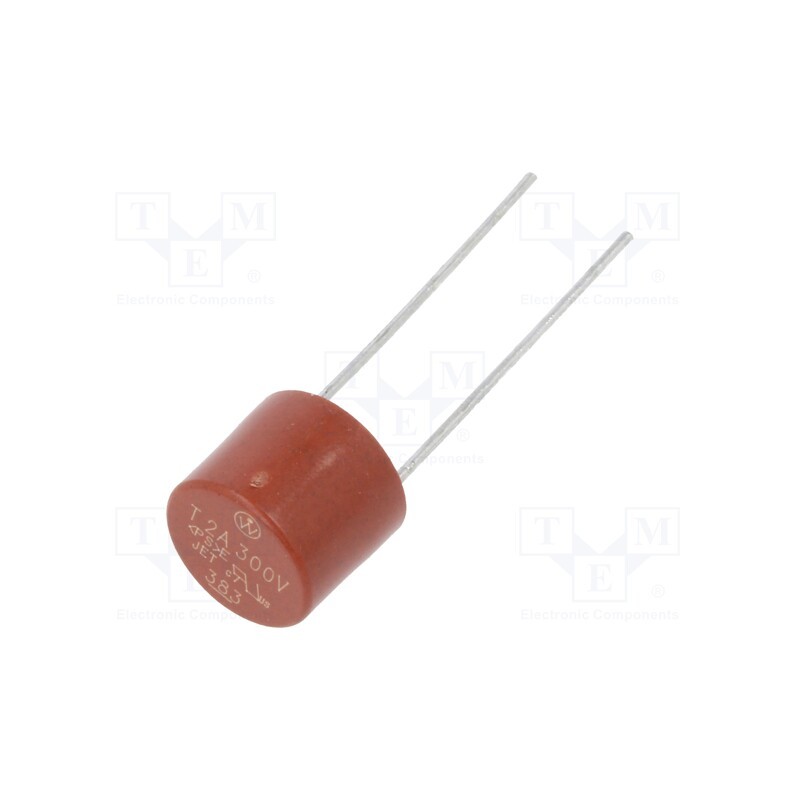 1 pcs x LITTELFUSE - 38312000000 - Fuse: fuse, time-lag, 2A, 300VAC, TR5