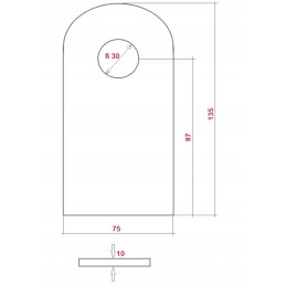 Actuator mounting eye, diameter 30