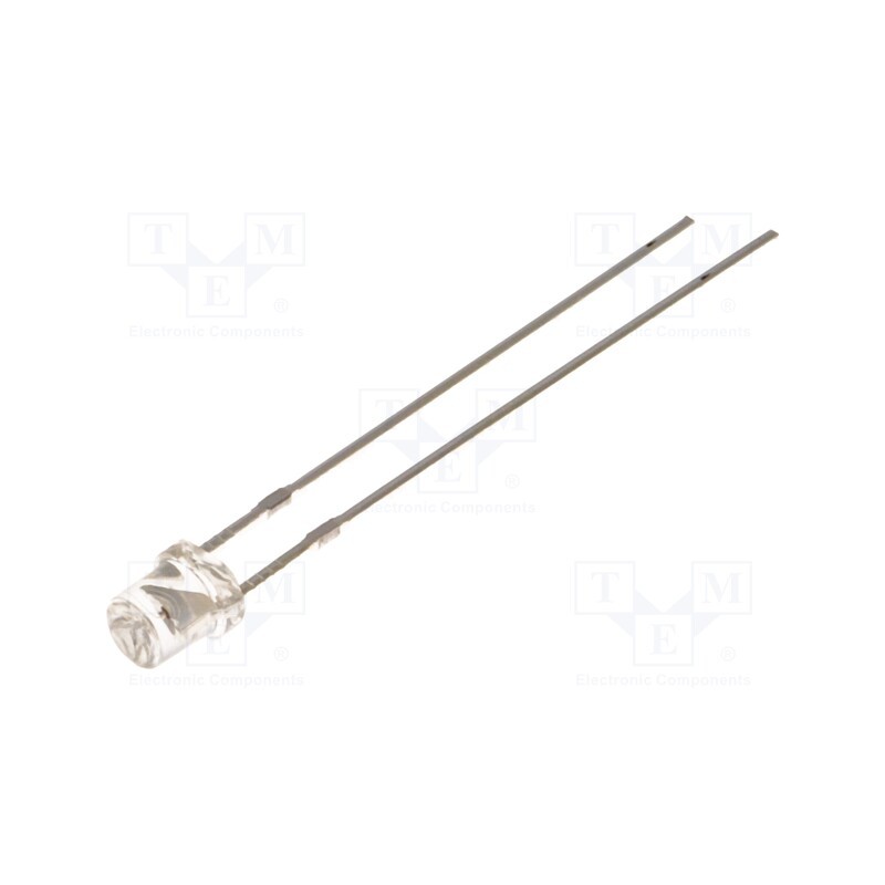 1 pcs x OPTOSUPPLY - OSR5PA33C1A - LED, 3mm, red, 330÷500mcd, 120°, Front: recessed, 1.8÷2.6V