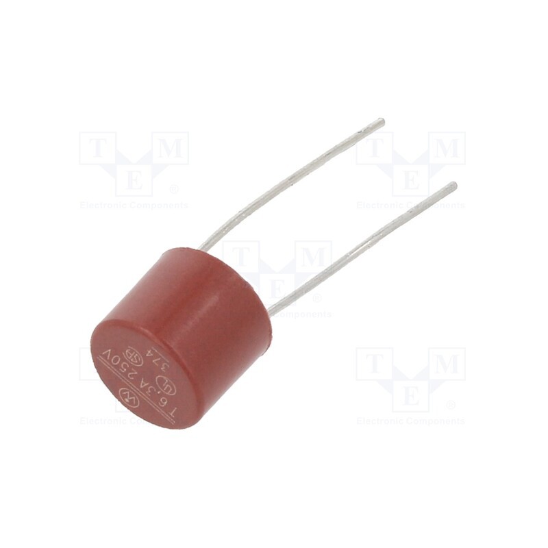 1 pcs x LITTELFUSE - 37416300000 - Fuse: fuse, time-lag, 6.3A, 250VAC, THT, TR5, copper, 374, tinned