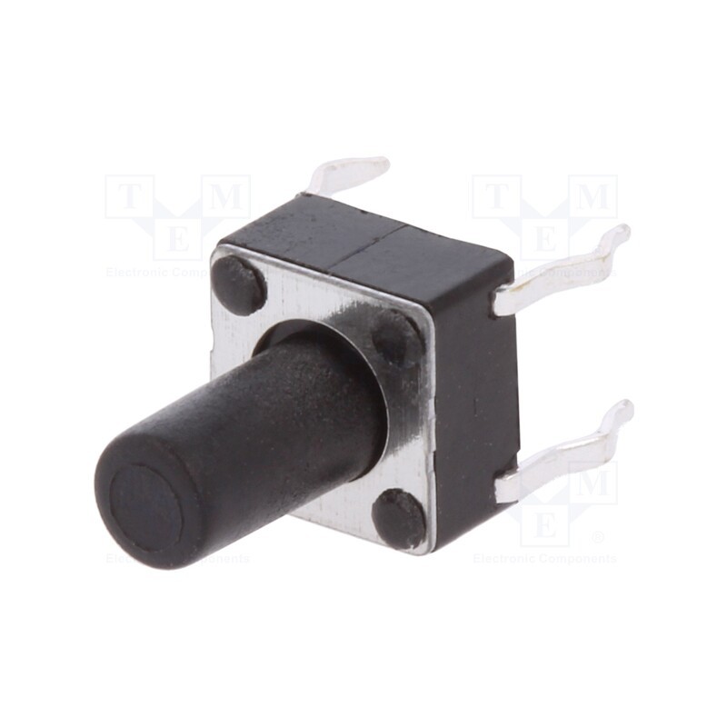 3 pcs x SCHURTER - 1301.9306 - Microswitch TACT, SPST-NO, Pos: 2, 0.05A/12VDC, THT, none, 1.6N