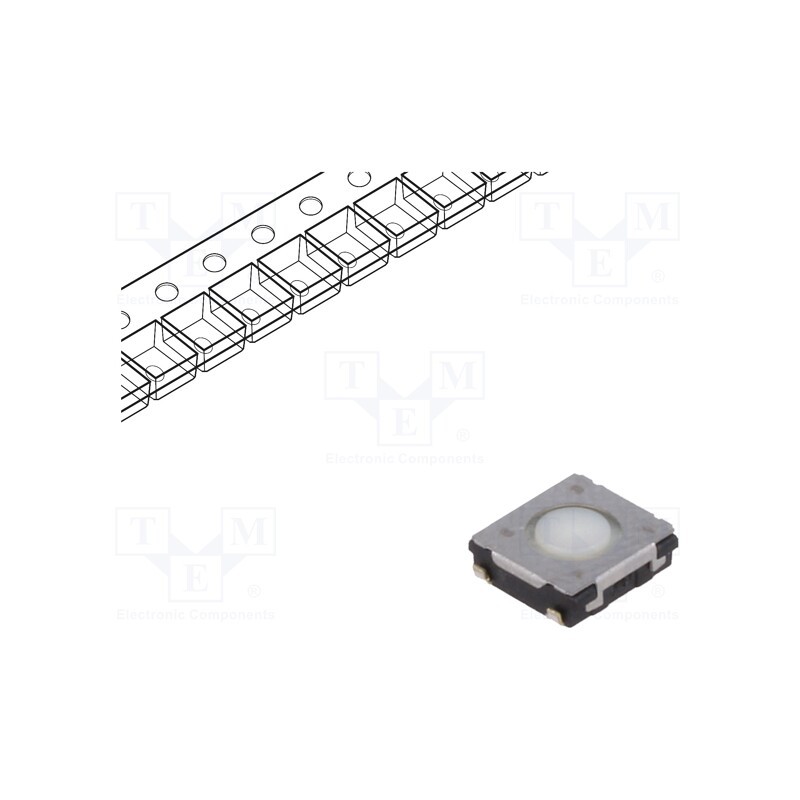 5 pcs x PANASONIC - EVQQ2U01W - Microswitch TACT, SPST, Pos: 2, 0.02A/15VDC, SMT, none, 2.6N, 2mm