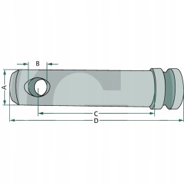 Hitch pin fi 25 142mm