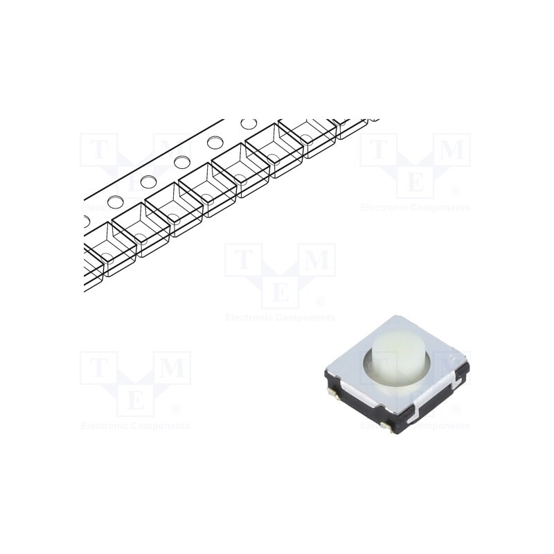 5 pcs x PANASONIC - EVQQ2S03W - Microswitch TACT, SPST, Pos: 2, 0.02A/15VDC, SMT, none, 1.6N, 3.1mm