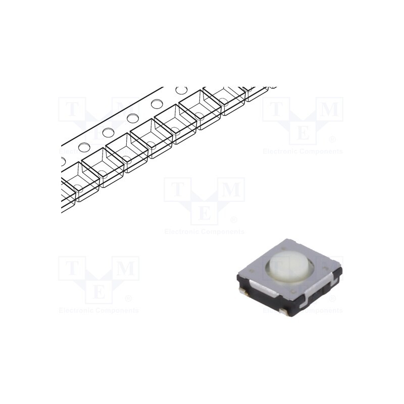 5 pcs x PANASONIC - EVQQ2U02W - Microswitch TACT, SPST, Pos: 2, 0.02A/15VDC, SMT, none, 2.6N, 2.5mm