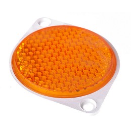 Orange reflector, round with screw-on ears