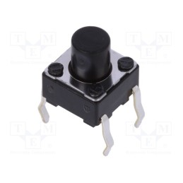 5 pcs x ALPS - SKHHBVA010 - Microswitch TACT, SPST, Pos: 2, 0.05A/12VDC, THT, 1N, 6x6x3.5mm, 7mm